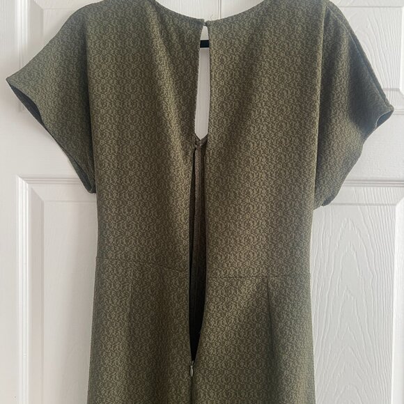 LUSH V-Neck Wide Leg Cropped Length Jumpsuit, Forest Green, Sz M - Picture 6 of 8